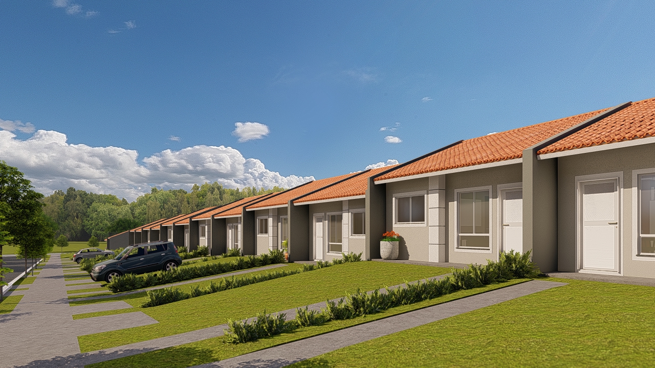 Perspectiva ilustrativa do Residencial Professor Lico II em Irati
